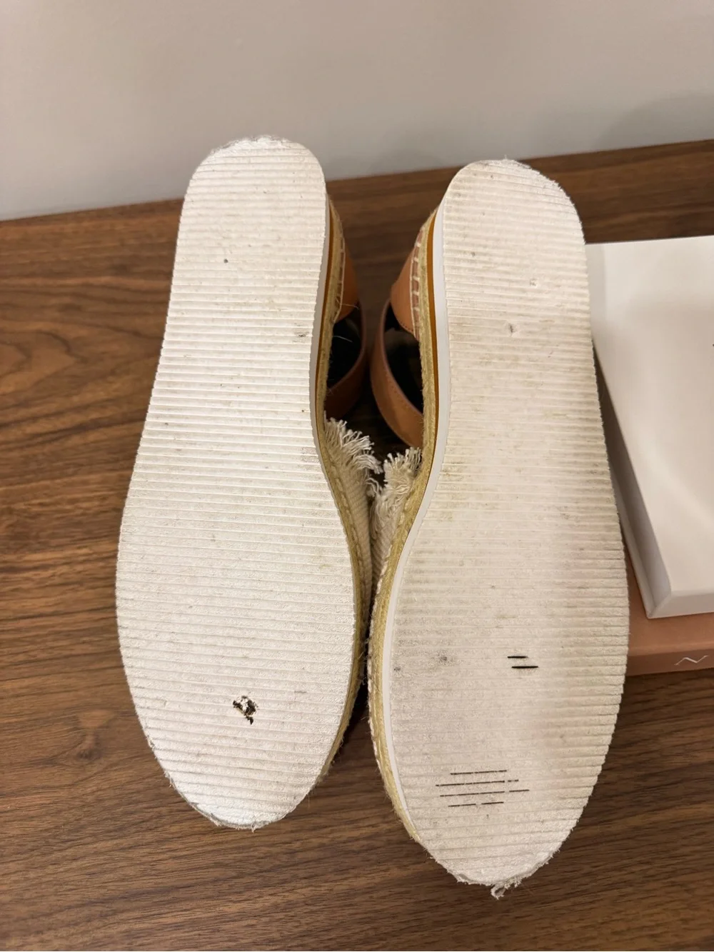 See By Chloé Cream Woven Fringe Espadrille Sandals with Tan Ankle Straps